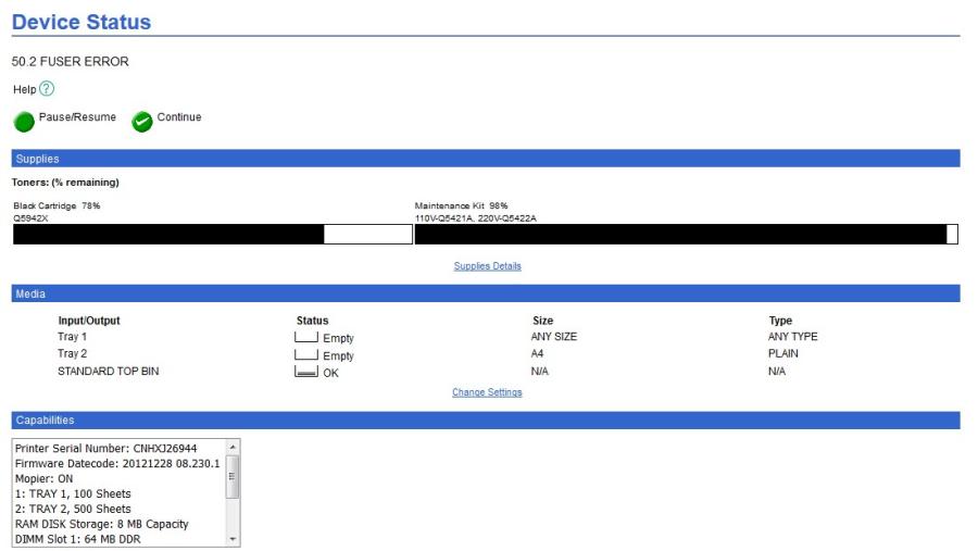 111-244-001 Принтер HP LaserJet 4250n #22