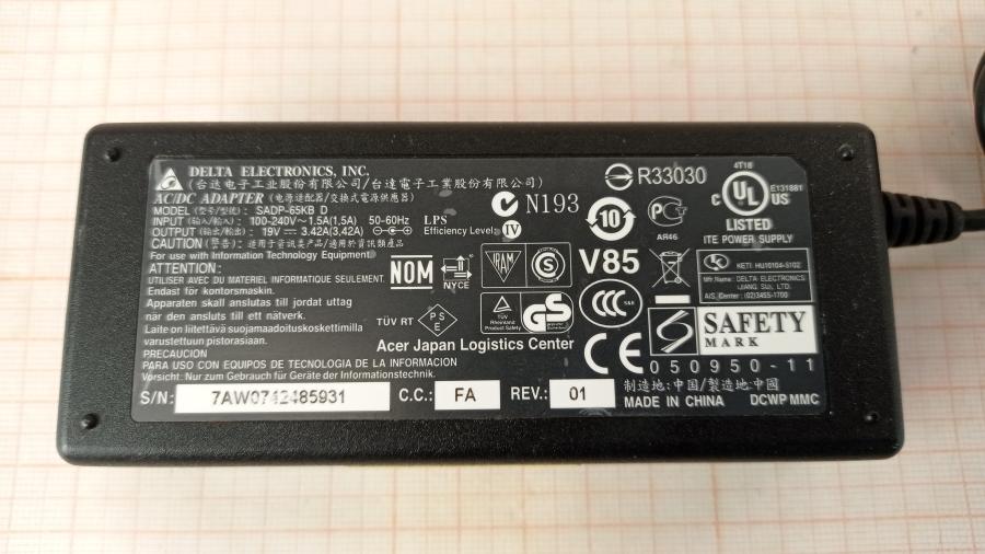 165-578-001 БП для ноутбука DELTA SADP-65KB D #9