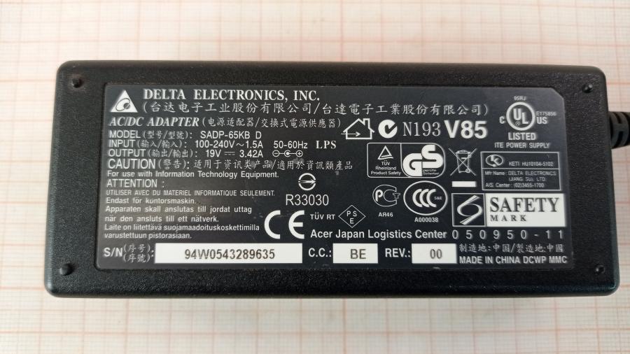 165-578-003 БП для ноутбука DELTA SADP-65KB D #9