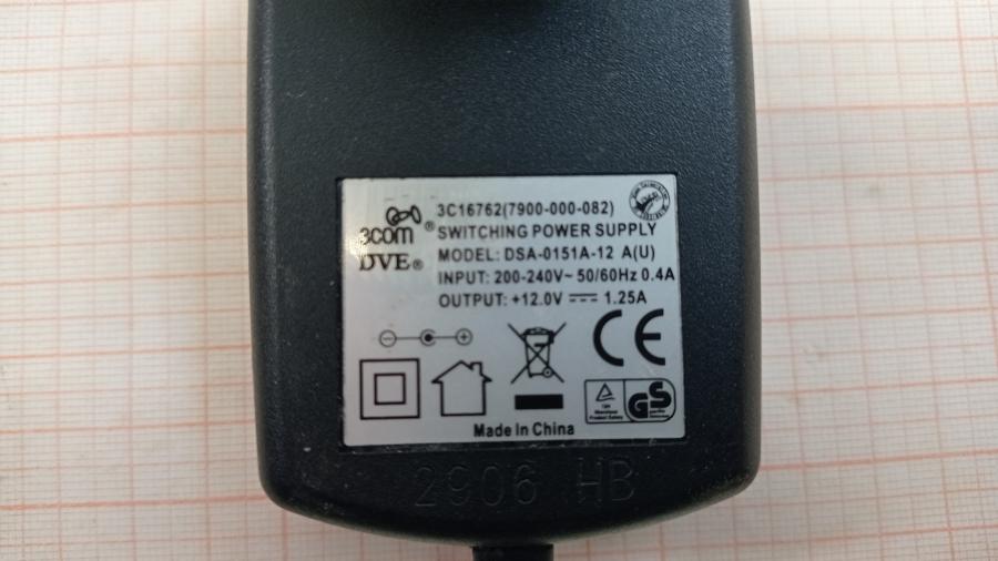 165-591-001 БП внешний для коммутаторов 3COM DSA-0151A-12 #7