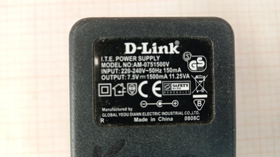 165-594-001 БП для роутера D-LINK AM-0751500V #8