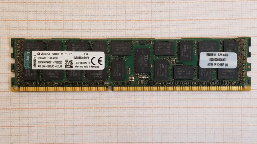 195-140-001 DDR3 RDIMM ECC REG KINGSTON KVR16R11D4/8 #1