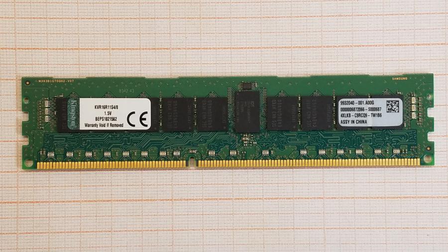 195-133-002 DDR3 RDIMM ECC REG KINGSTON KVR16R11S4/8 #1