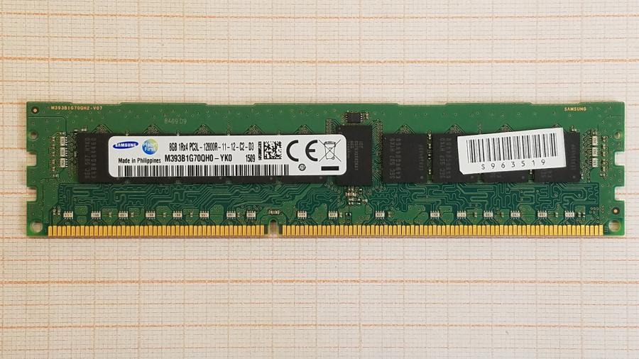 195-142-001 DDR3 RDIMM ECC REG SAMSUNG M393B1G70QH0-YK0 #1