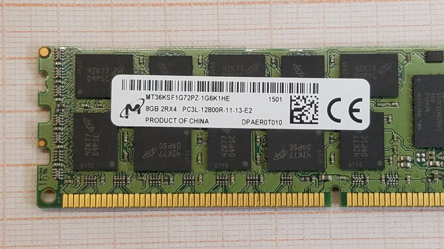 195-022-002 DDR3 RDIMM ECC REG Crucial CT8G3ERSLD4160B.36FKD #2