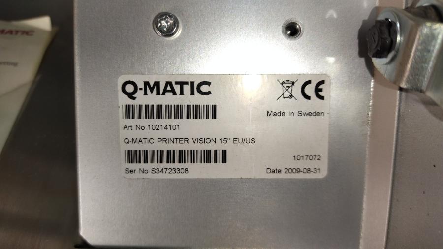 150-031-001 Терминал самообслуживания Qmatic Printer Vision 15" #23