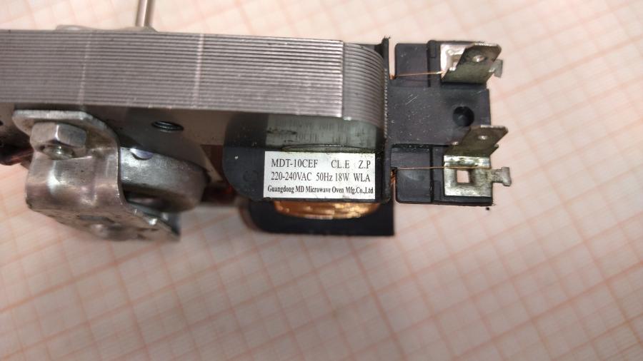 111-250-001 Двигатель вентилятора обдува СВЧ-печи  MDT-10CEF #7