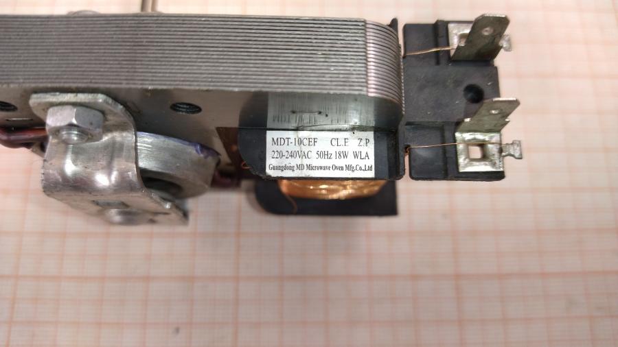 111-250-002 Двигатель вентилятора обдува СВЧ-печи  MDT-10CEF #7