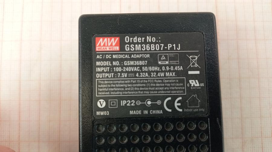 111-257-001 Блок питания (БП) MEAN WELL GSM36B07-P1J #9