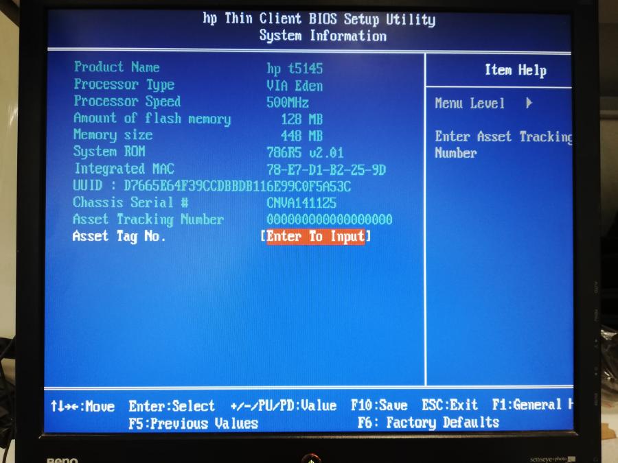 164-016-001 Тонкий клиент HP t5145 EMEA Subassy #10