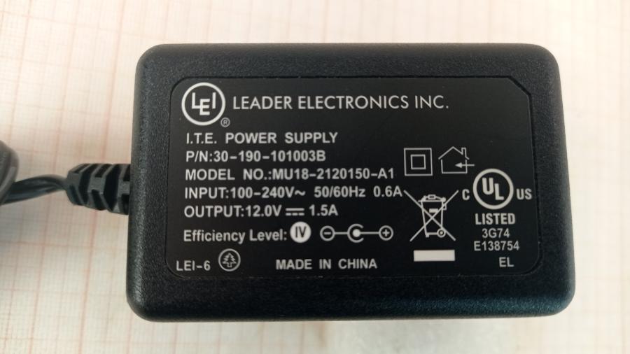 111-283-001 БП для роутера Leader Electronics Inc MU18-2120150-A1 #7
