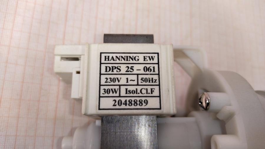 120-057-001 Насос сливной (помпа) HANNING DPS 25-061 #7