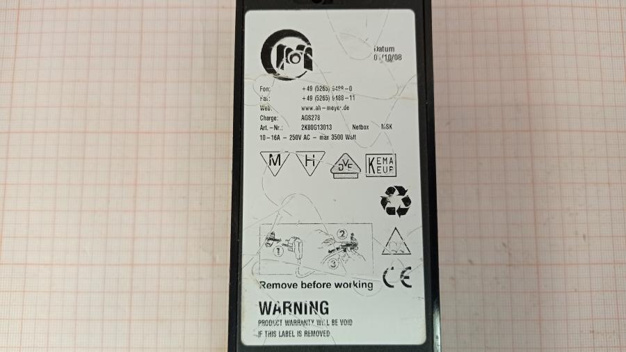 119-016-001 Блок силовых розеток Wieland 2K80G13013 #9