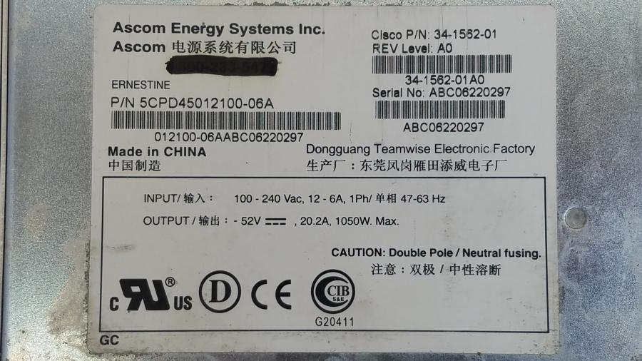 152-031-001 Дополнительная полка питания CISCO WS-P4603-2PSU #8