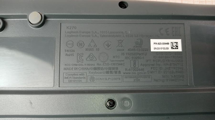 210-012-001 Клавиатура беспроводная Logitech K270 #10