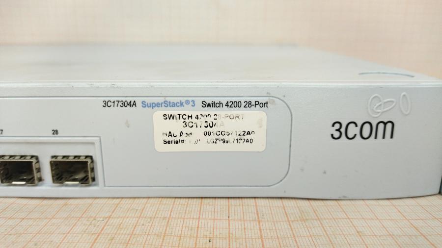 210-014-001 Коммутатор управляемый 3COM SuperStack 3 Switch 4200 28-Port 3C17304A #3