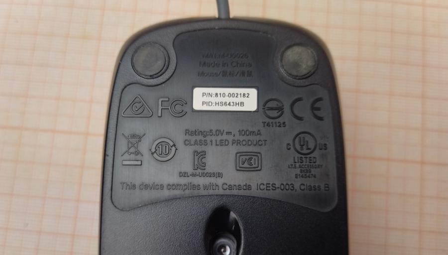 210-029-001 Мышь проводная Logitech M-U0026 #4
