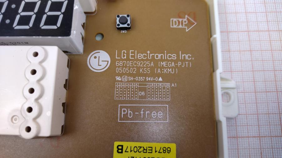 111-552-001 Плата индикации для стиральной машины LG 6871ER2017B #7