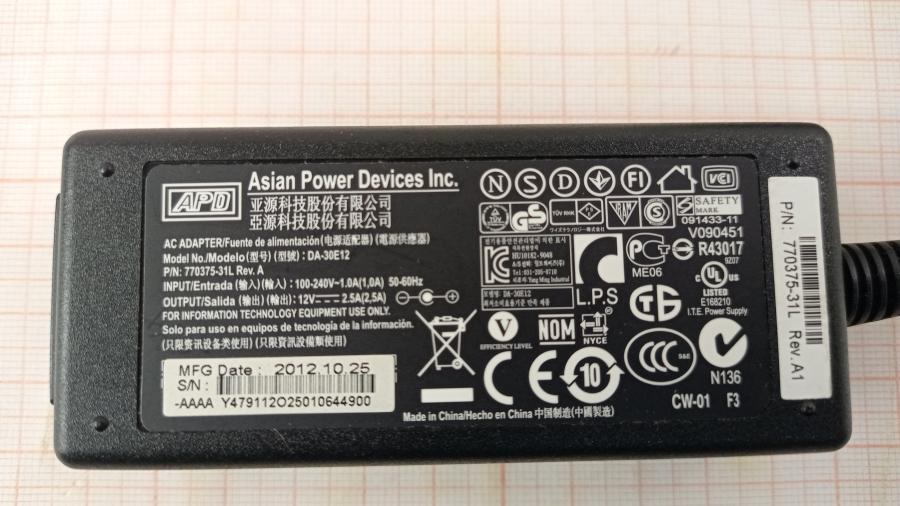 111-634-001 БП для тонкого клиента APD DA-30E12 #8