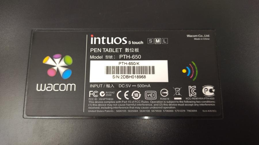 149-314-003 Графический планшет WACOM Intuos 5  TOUCH M PEN TABLET PTH-650 #10