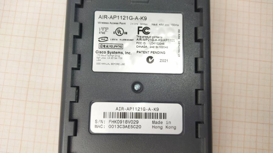 083-037-001 Точка доступа CISCO AIR-AP1121G-A-K9 #4
