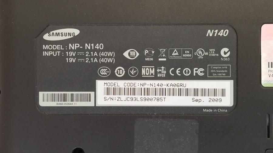 089-319-001 Нетбук SAMSUNG N140 #7