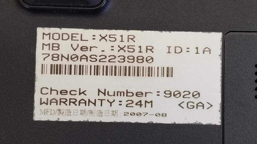 089-120-003 Ноутбук ASUS X51R #6