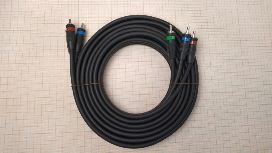 111-907-001 RCA audio cable  3m/2x3RCA BL #1