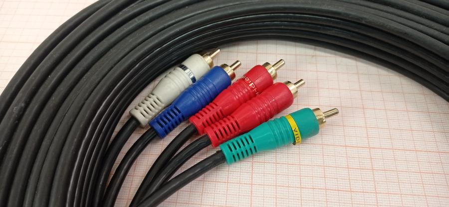 111-908-001 RCA audio cable  5m/2x5RCA #4