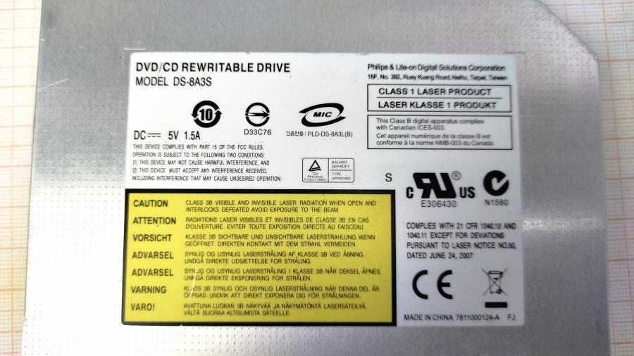 165-737-001 Привод SATA Slim PHILIPS DS-8A3S #3