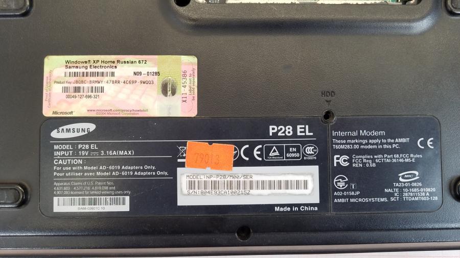 089-142-002 Ноутбук SAMSUNG P28 EL #12