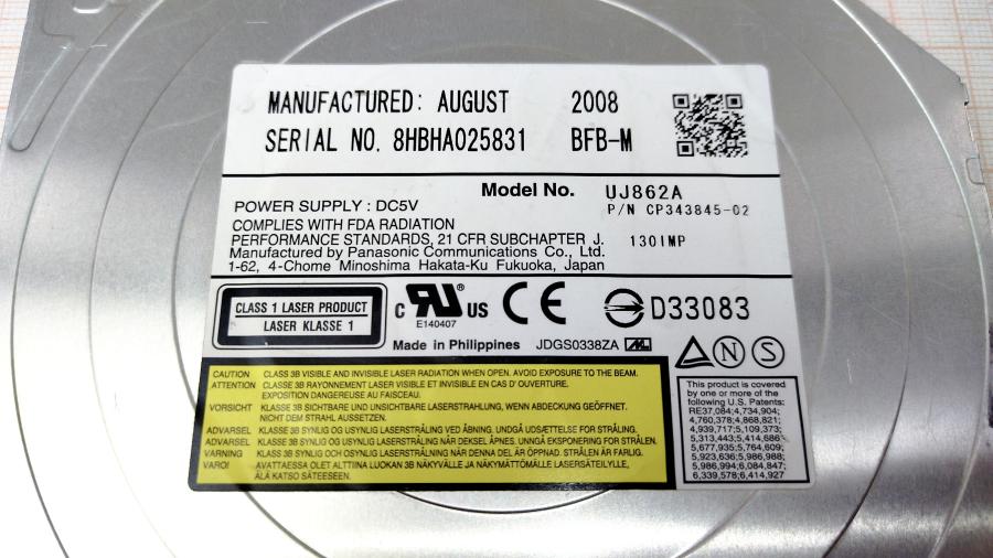 165-784-001 Привод SATA Slim PANASONIC UJ862A #3