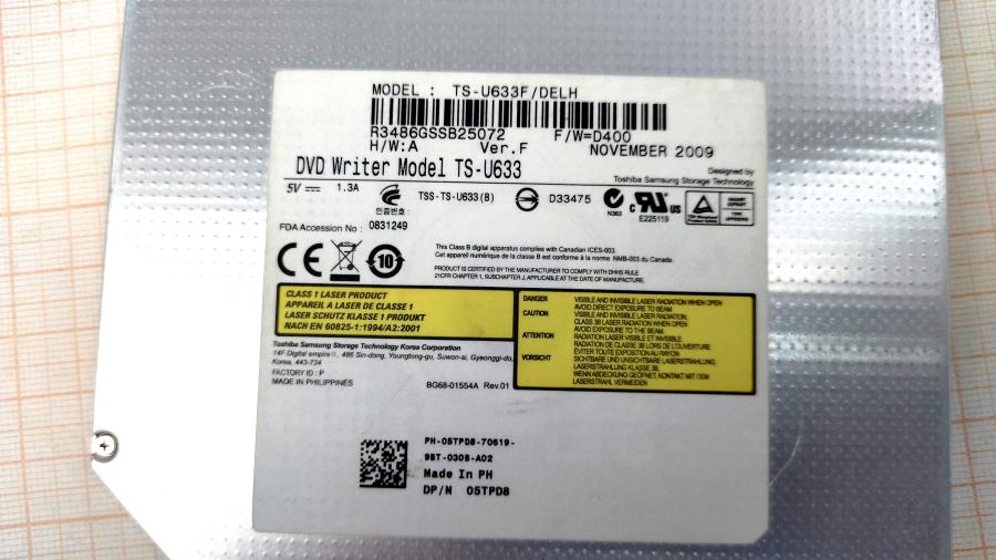 165-787-001 Привод SATA Slim TSST(TOSHIBA-SAMSUNG STORGE TECHNOLOGIES) TS-U633F/DELH #3