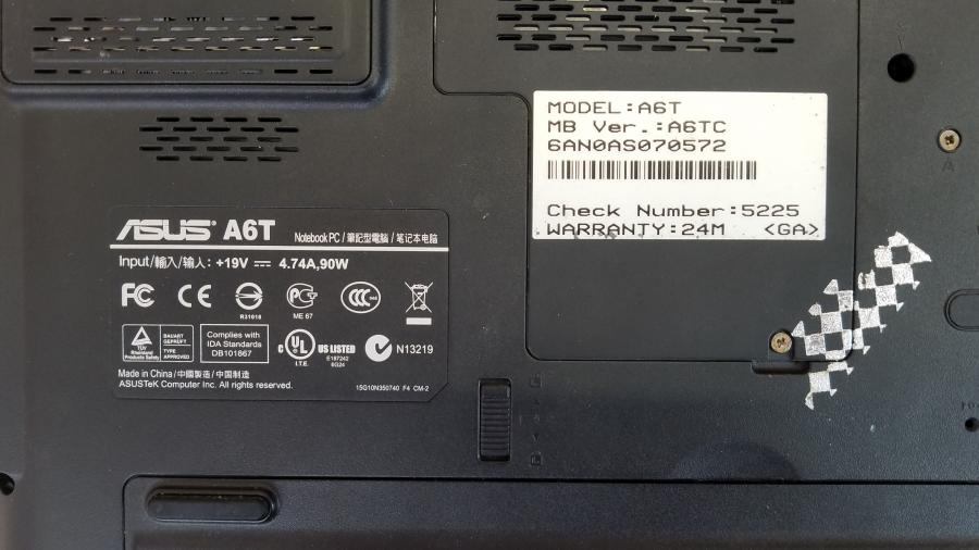 089-078-001 Ноутбук ASUS A6T #11