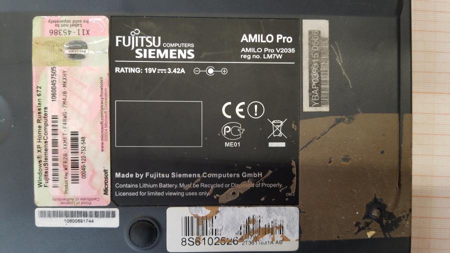 088-021-001 Ноутбук FUJITSU-SIEMENS AMILO Pro V2035 #13