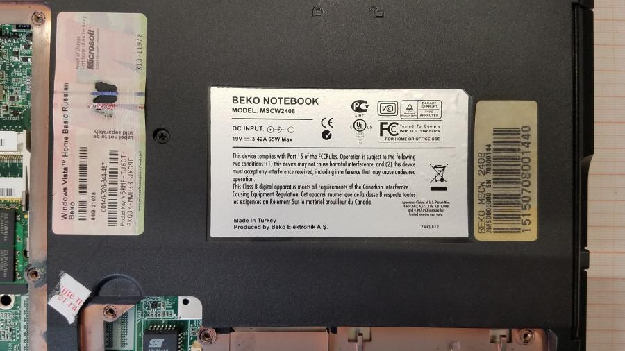 089-119-001 Ноутбук BEKO MSCW2408 #10