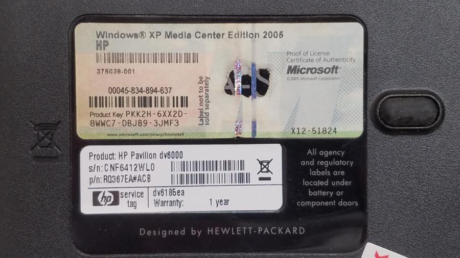 089-080-002 Ноутбук HP Pavilion dv6000 (dv6185ea) #10