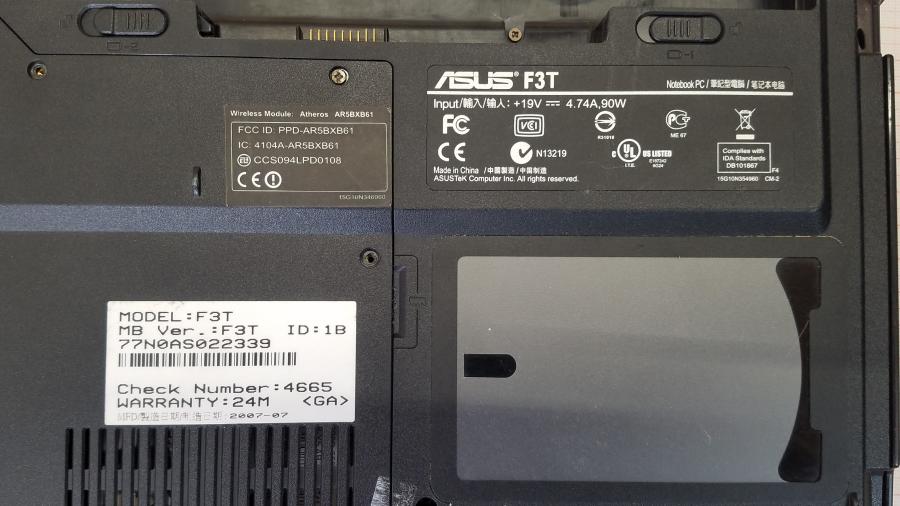 089-048-006 Ноутбук ASUS F3T #11