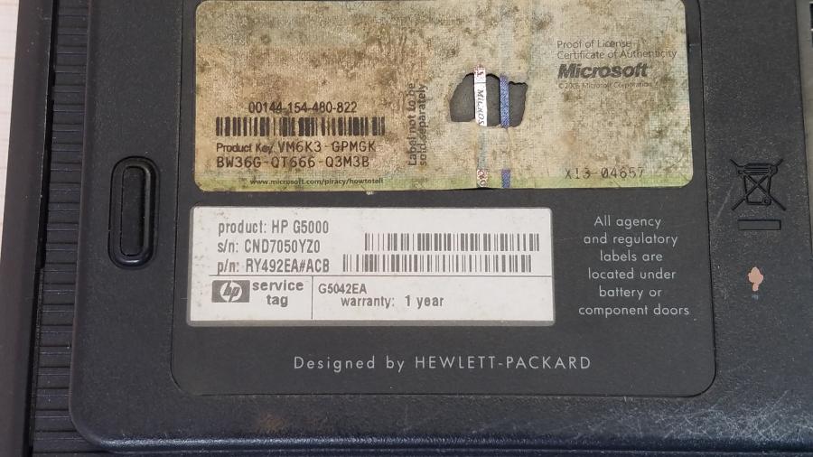 089-085-006 Ноутбук HP G5042EA #10