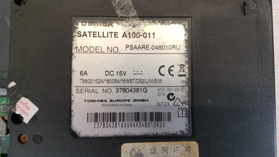 089-059-002 Ноутбук TOSHIBA SATELLITE A100-011 #10