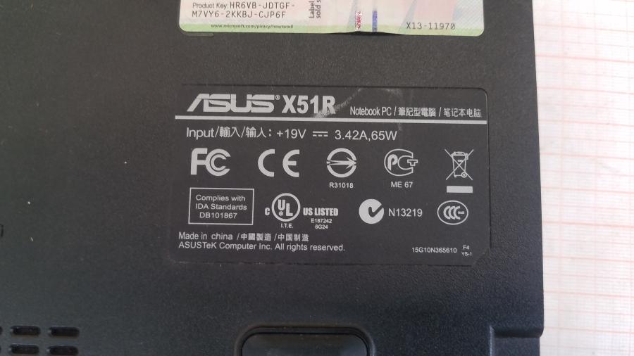 089-120-001 Ноутбук ASUS X51R #14
