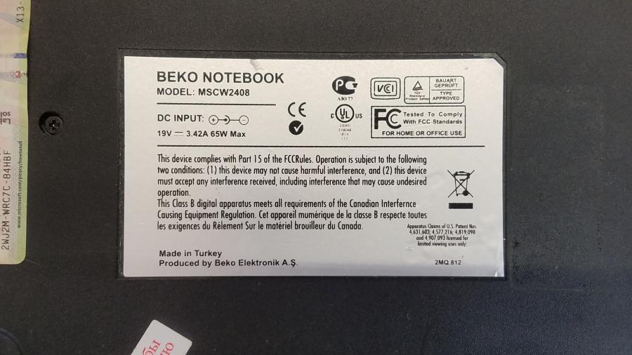 089-119-003 Ноутбук BEKO MSCW2408 #10