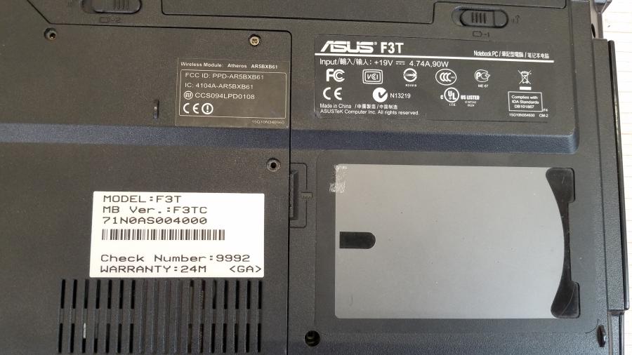 089-048-013 Ноутбук ASUS F3T #11