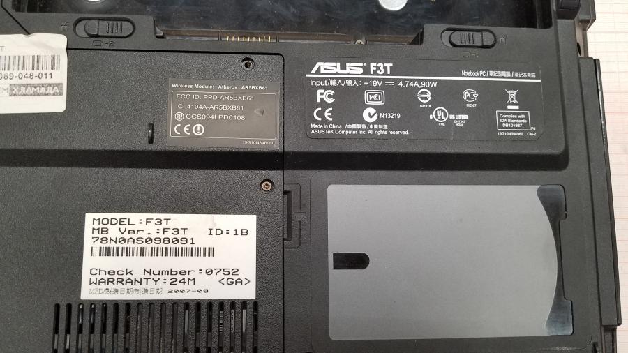 089-048-011 Ноутбук ASUS F3T #10