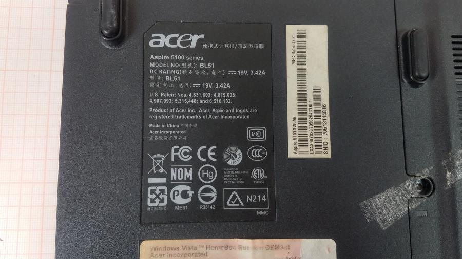 089-067-005 Ноутбук ACER Aspire 5101AWLMi #10