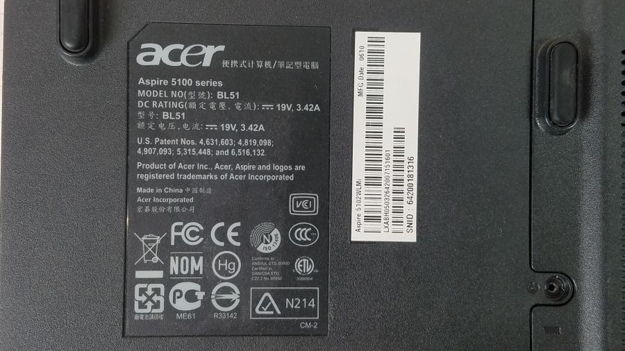 089-088-001 Ноутбук ACER Aspire 5102WLMI #10