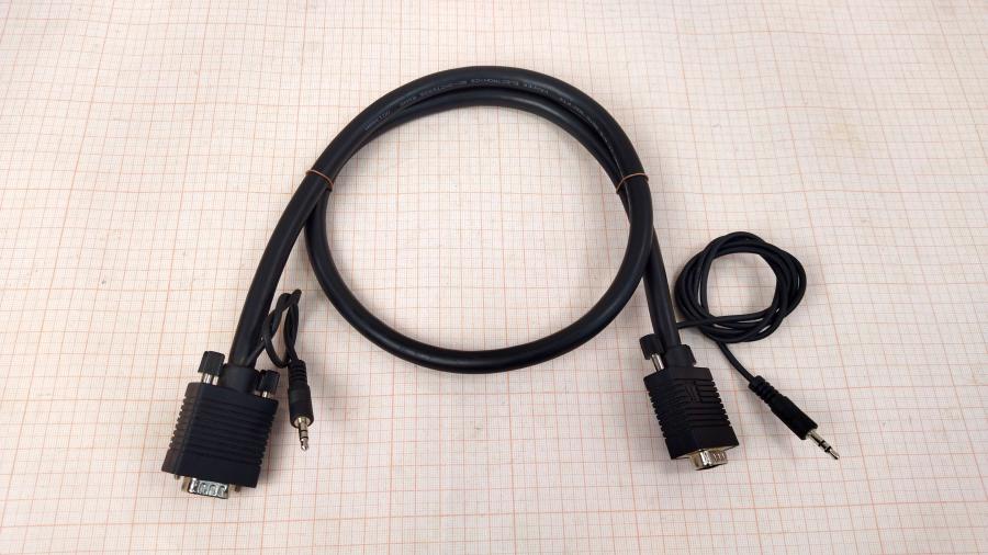 173-223-001 Кабель SVGA 15M/15M KRAMER VGA (D-Sub) + Jack 3.5 mm 0.9M #1
