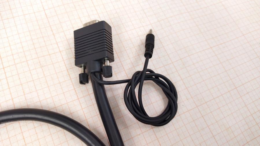 173-223-001 Кабель SVGA 15M/15M KRAMER VGA (D-Sub) + Jack 3.5 mm 0.9M #4