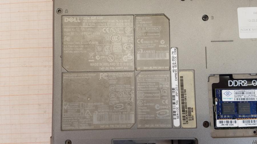 089-152-006 Ноутбук DELL LATITUDE D610 #11