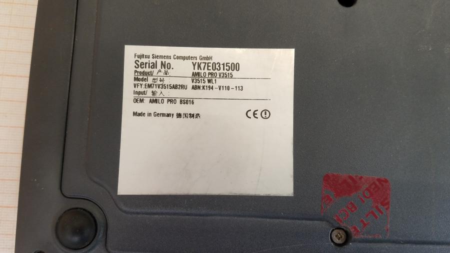 089-106-002 Ноутбук FUJITSU-SIEMENS AMILO Pro V3515 (WL1) #10